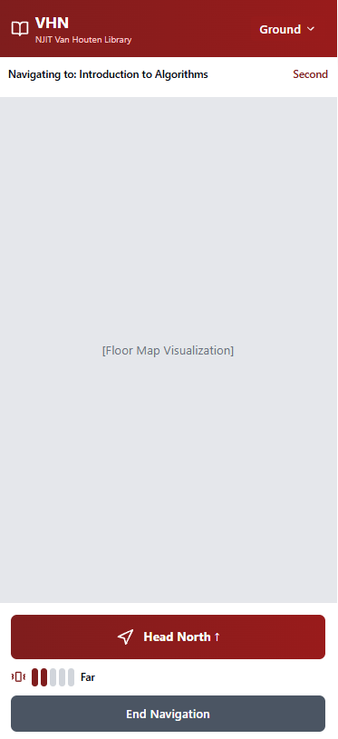 WayFinding screen — search